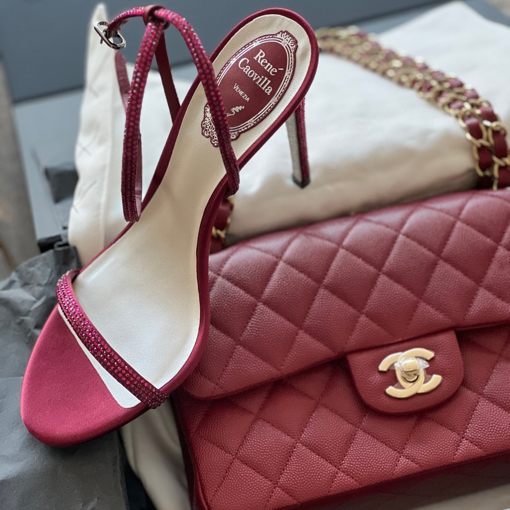 Sexy Bordeaux Rene Caovilla heels